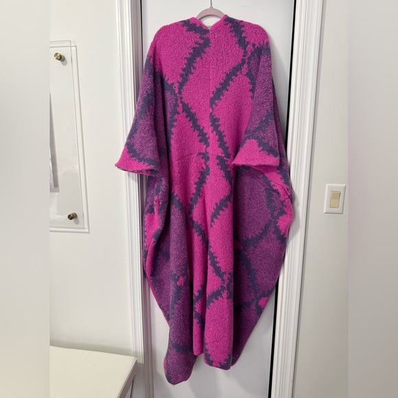 New full length cardigan sweater plus size pink/gray Torrid Lane Bryant Eloquii - Picture 3 of 5